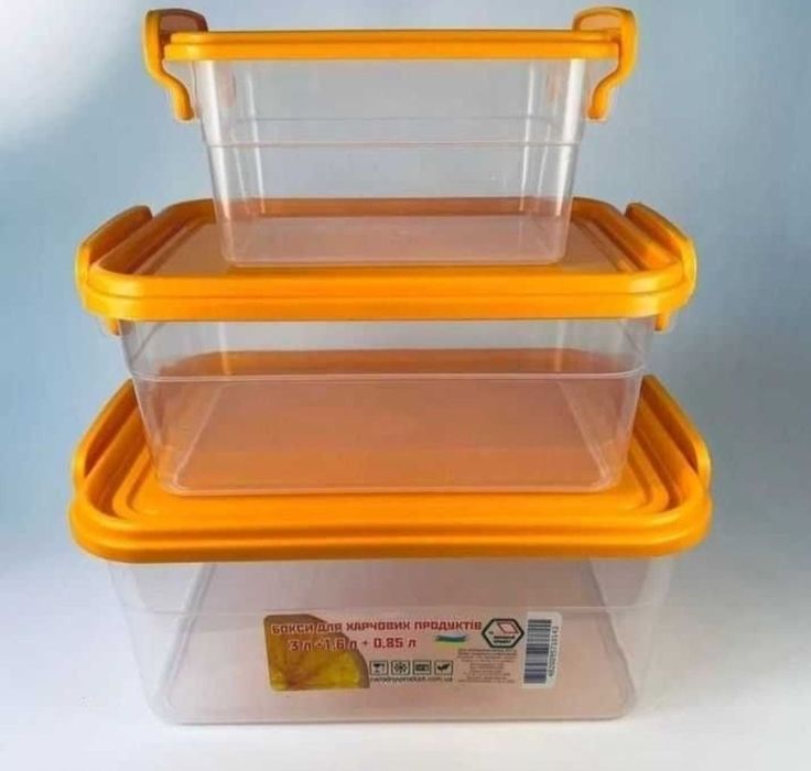 Набор пищевых контейнеров с крышками