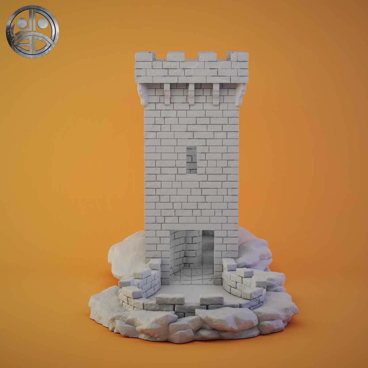 Torre de Dados Medieval 3D - Castelo p/ RPG e D&D