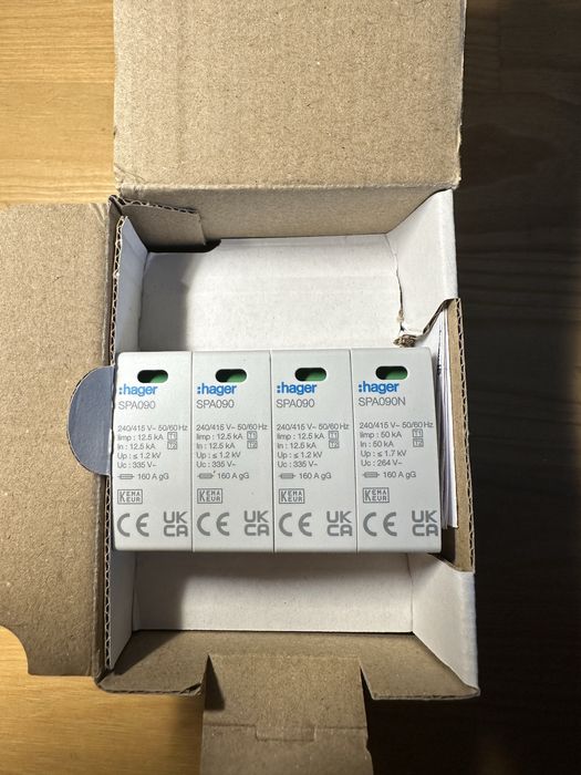 Ogranicznik przepięć przepieciówka HAGER SPA931  B+C 4P NOWY