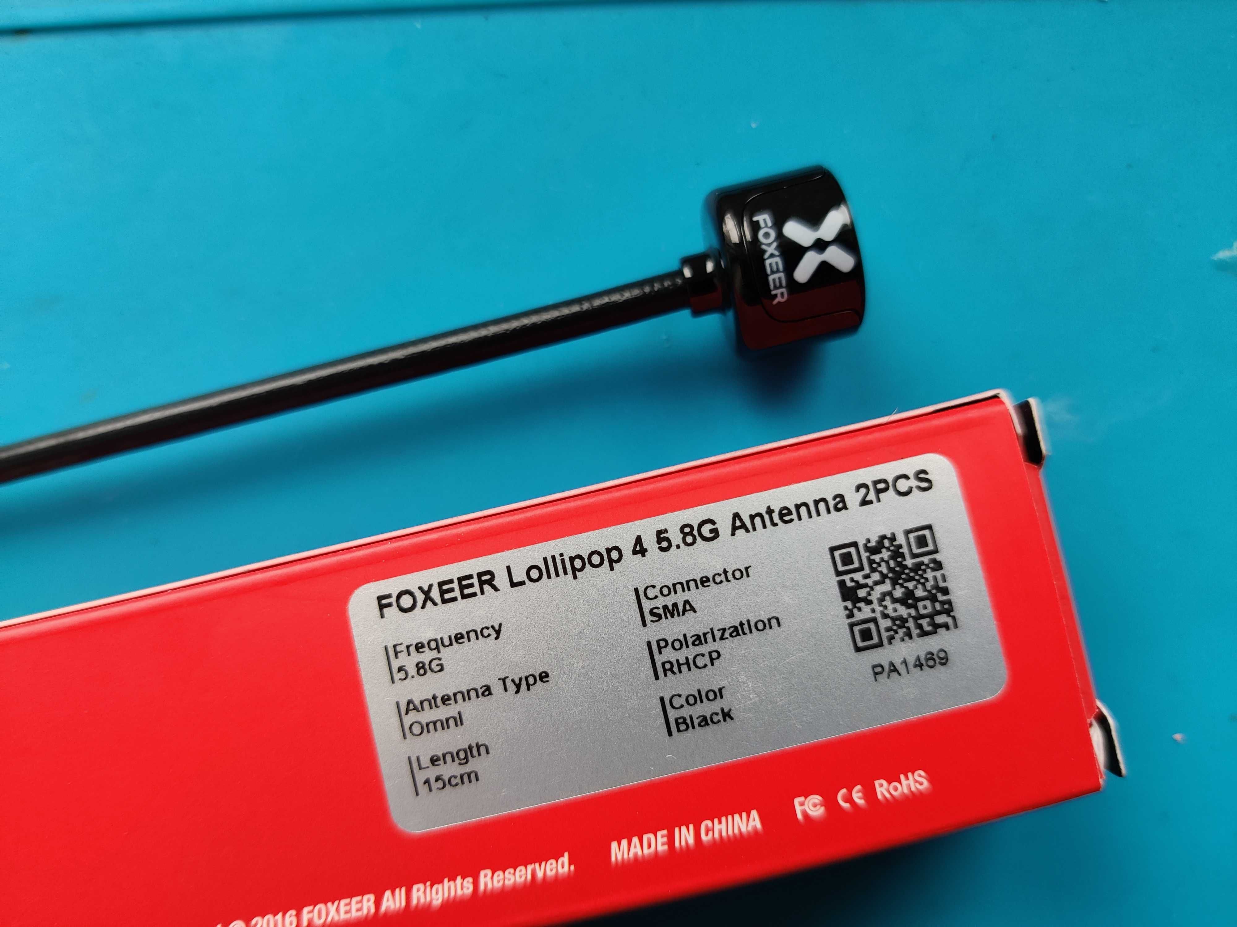 Антена Foxeer Lollipop 4 5.8G 2.6DBi High Gain RHCP SMA 150mm