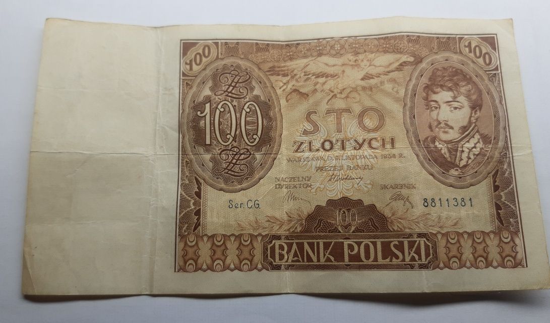 Banknot 100 zł CG z 1934 roku