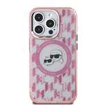 Etui Karl Lagerfeld IML Monogram Karl & Choupette Head MagSafe na iPho