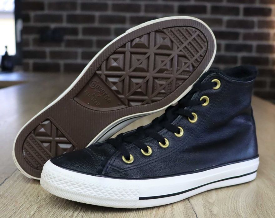 Converse Ctas Hi skórzane ocieplane trampki 39 ( 25 cm)