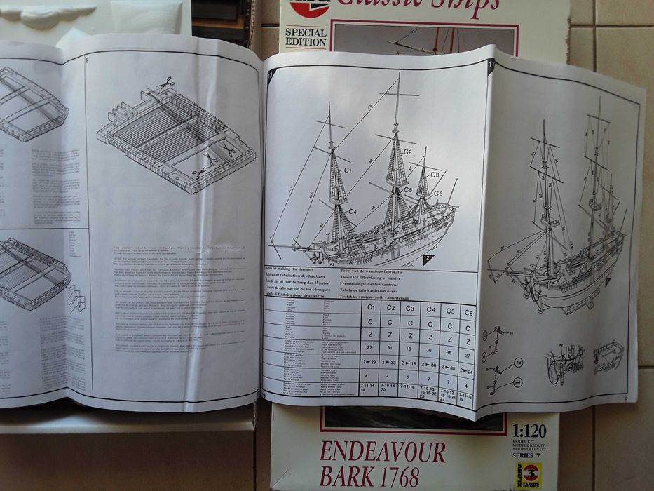 Veleiro de montar Endeavour Bark 1768 da Airfix