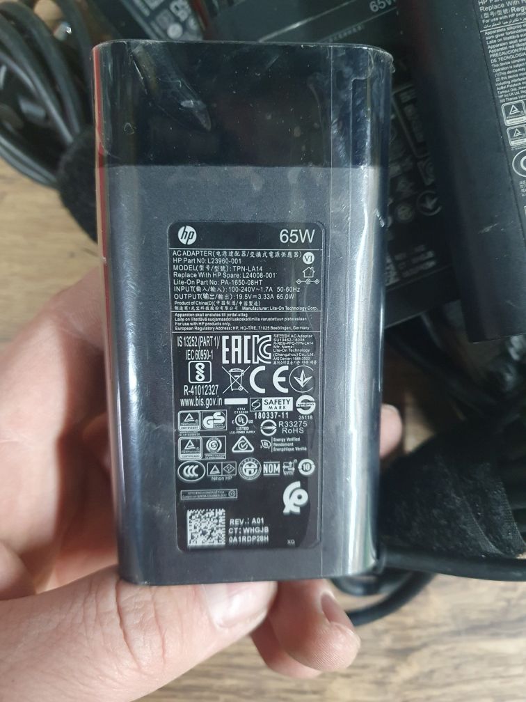 Блок живлення питания зарядка HP 65w 4.5×3.0mm blue pin slim typ ориг