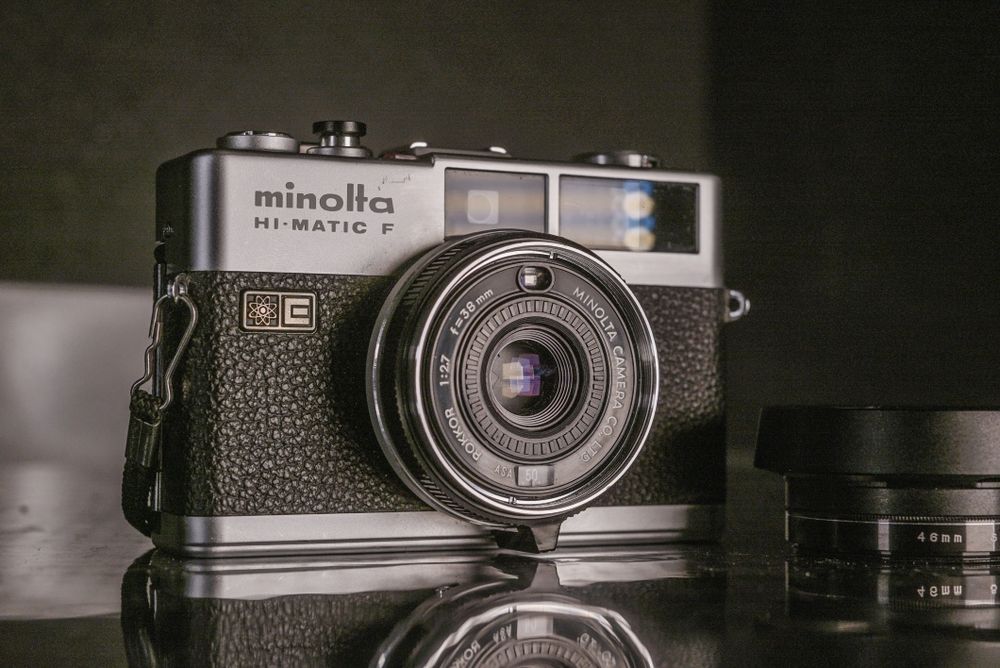 Aparat analogowy dalmierz minolta hi-matic F
