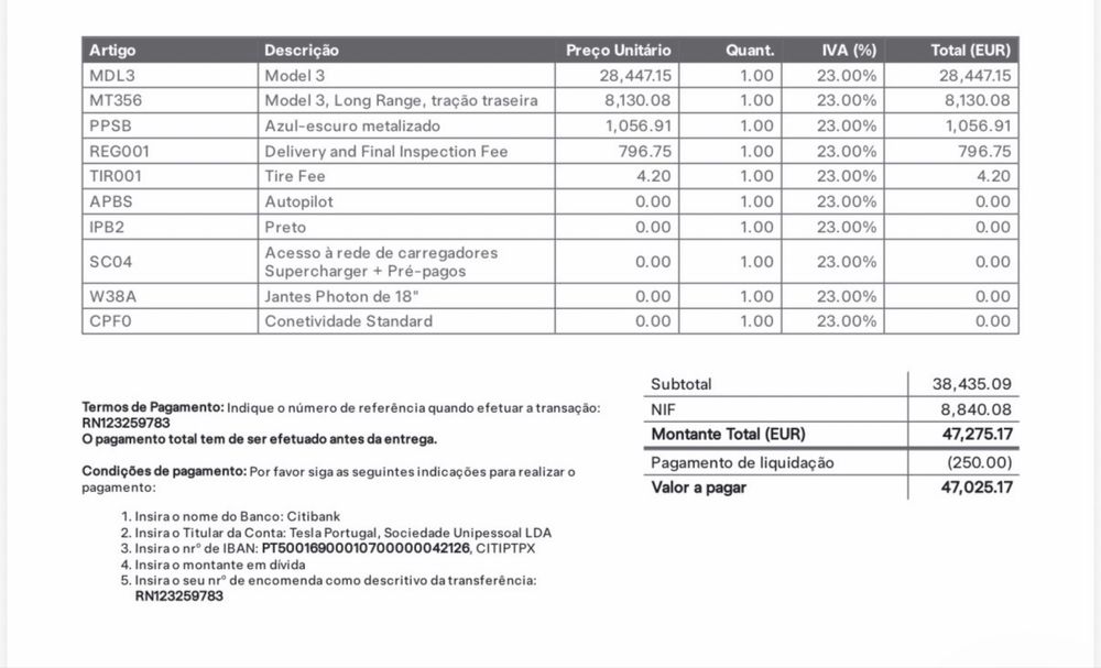 Tesla Model 3 Long Range 11.500Km