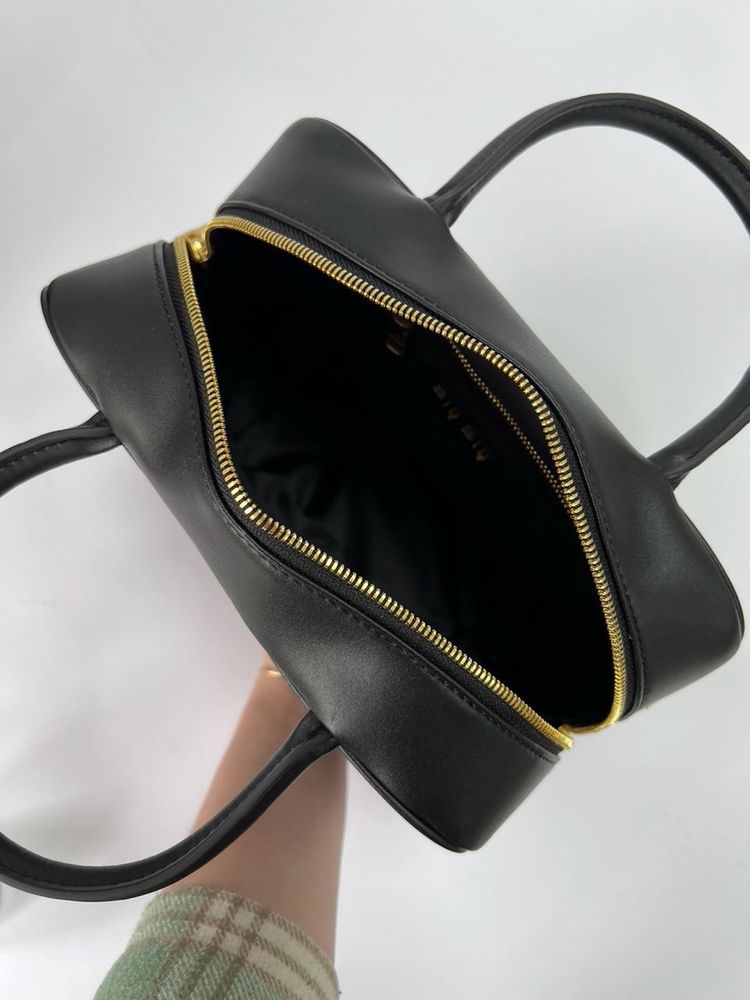 Torebka Miu Miu top handle small black