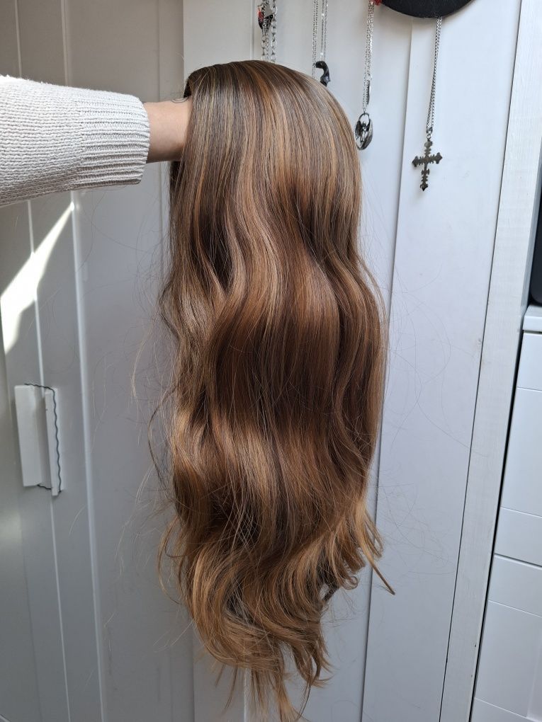 Peruka blond brąz jakość premium wig cosplay