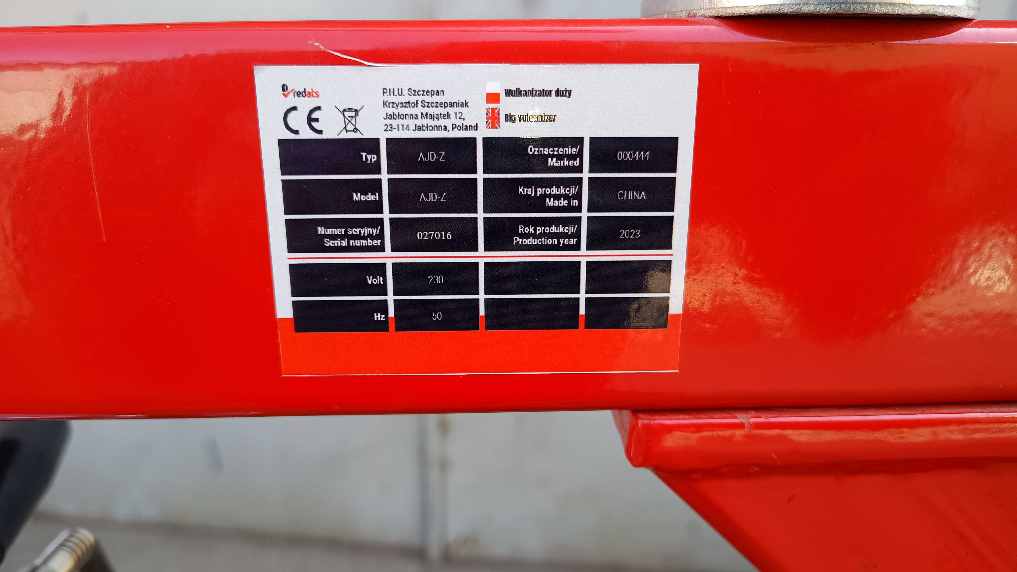 Termopres, grzałki, wulkanizator do opon.