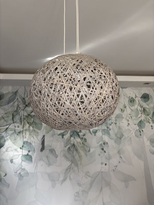 Żyrandol boho lampa wisząca rattan 2 sztuki