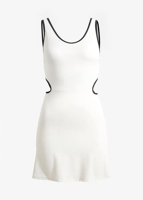 B.P.C śmietankowa sukienka kąpielowa z wycięciami r.38