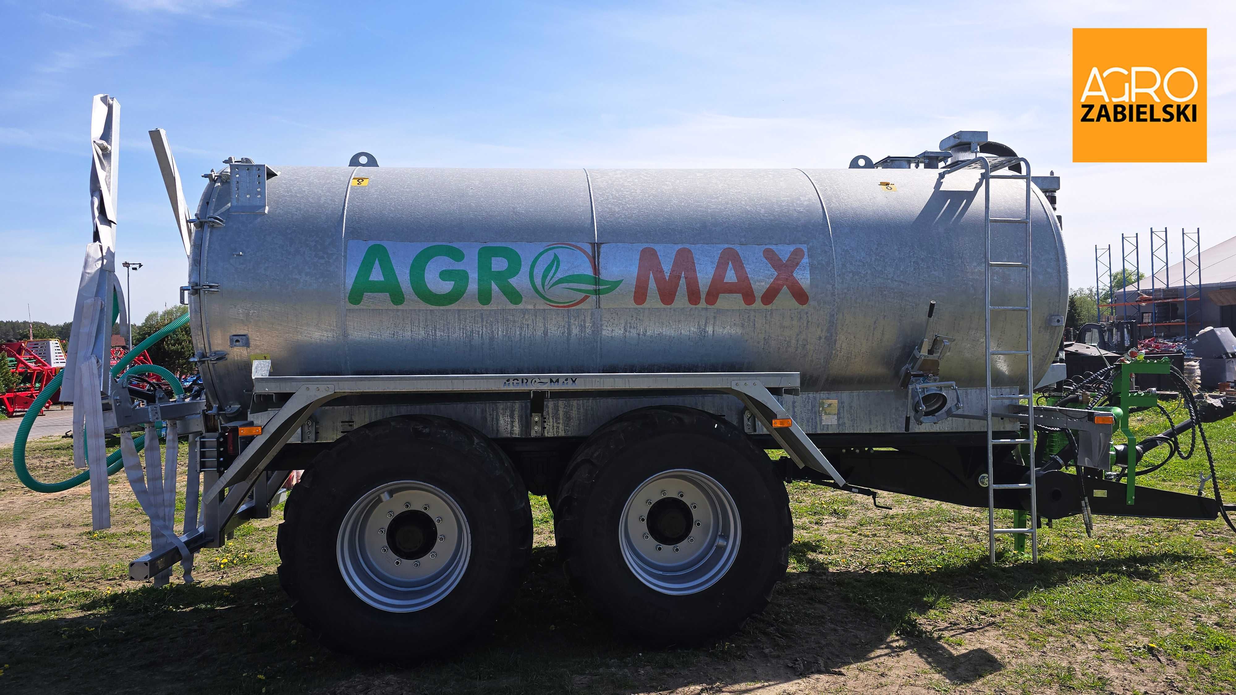 Wóz asenizacyjny Agro-Max 14000 Tandem Beczkowóz HOMOLOGACJA od ręki