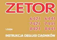 Zetor Proxima 6421, 7421, 8421, 6441, 7441, 8441 instrukcja