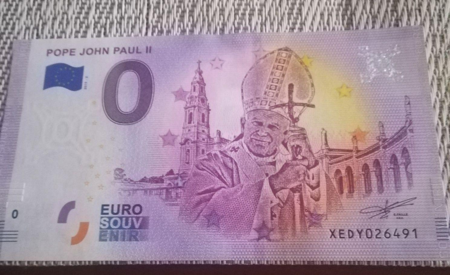 0 euro POPE  Jahn Paul ll.