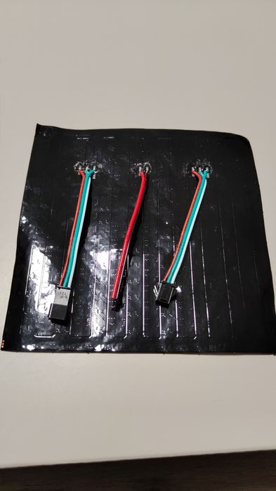 elastyczny panel pikselowy LED 16x16, oparty na diodach WS2812B. RGB.