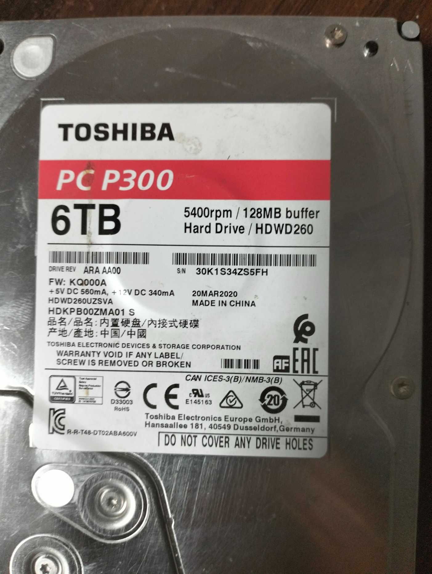 HDD Sata Toshiba 6 TB