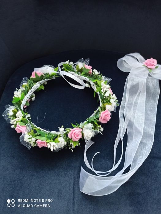 Wianek komunijny lub na inne okazje.sztuczne, żywe