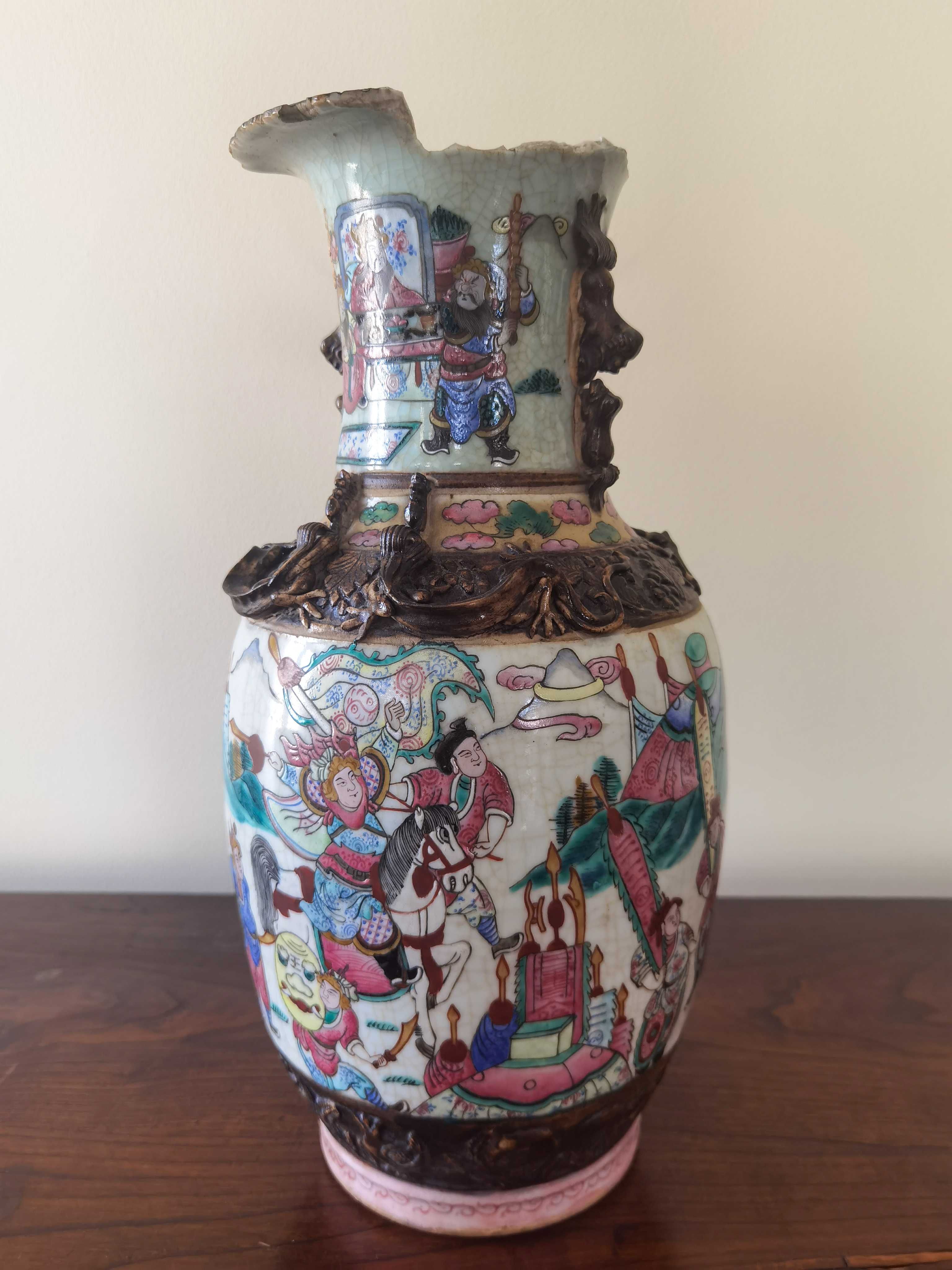 Imponente vaso chinês Nanking / Século 19
