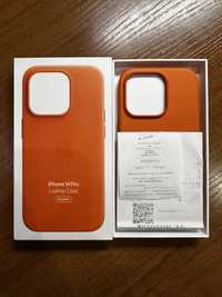 Чохол для iPhone 14 Pro Apple Leather Case with MagSafe - Orange MPPL3
