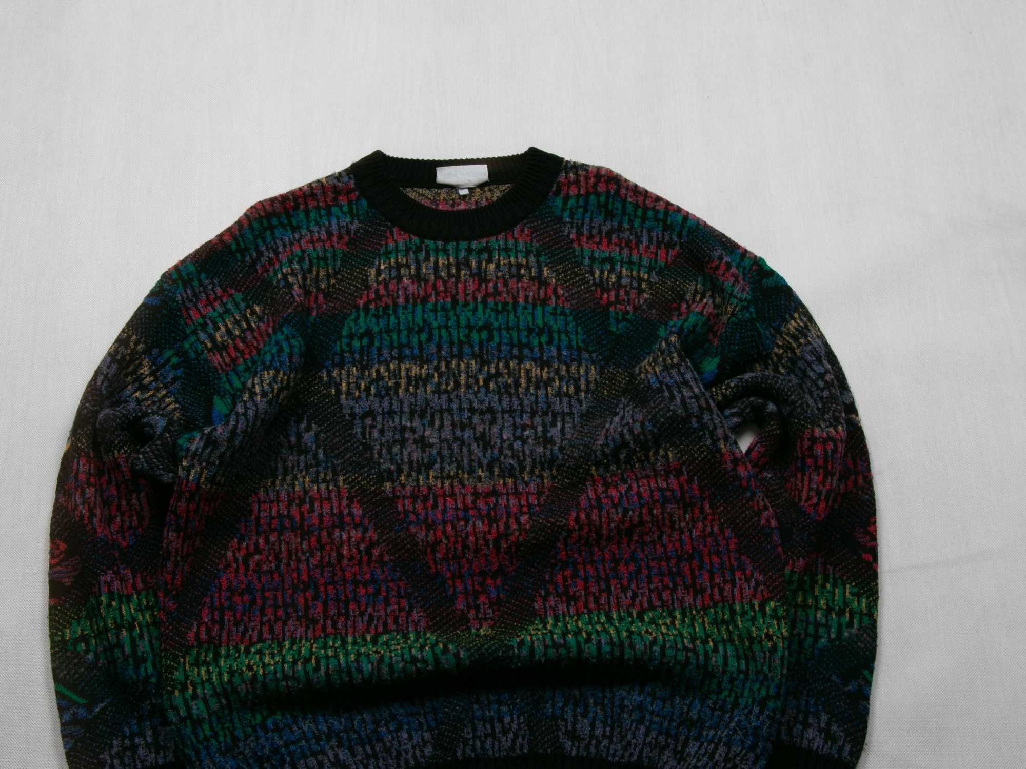 Sweter vintage moherowy we wzory made in Italy M