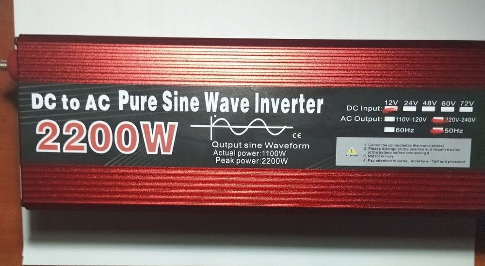 Інвертор, перетворювач напруги 12 в/220 в. Чиста синусоїда