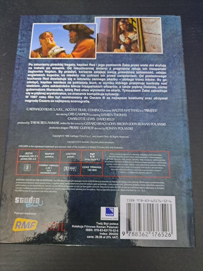 Film DVD z książką Piraci Roman Polański
