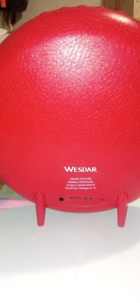 СРОЧНО Колонка Bluetooth Wesdar K26 red красная