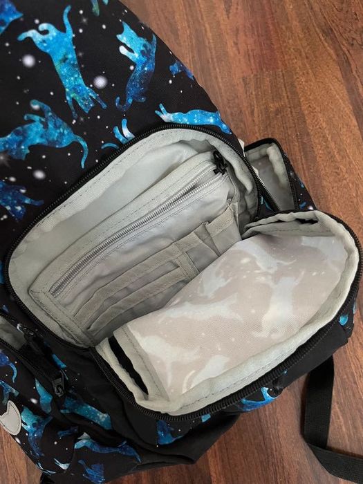 Plecak empik czarno-granatowy w koty limited edition