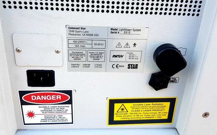 Laser medyczny Light Sheer EC do depilacj,