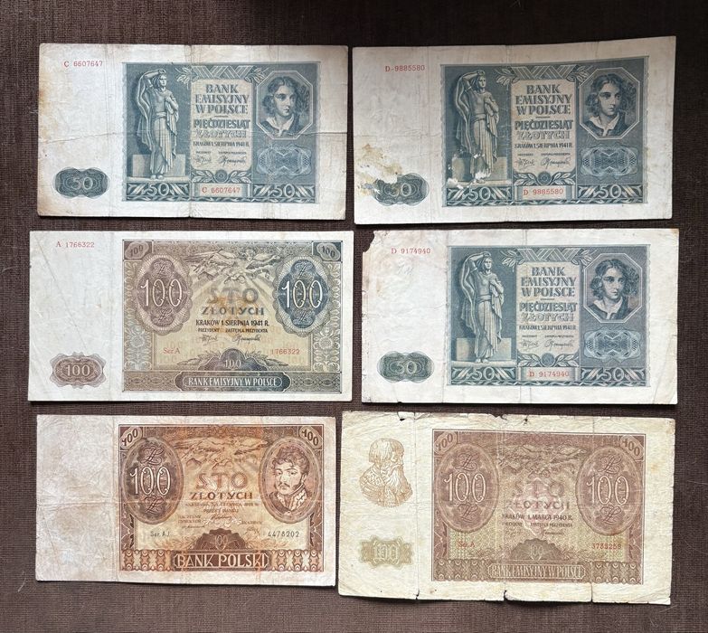 Zestaw banknotów