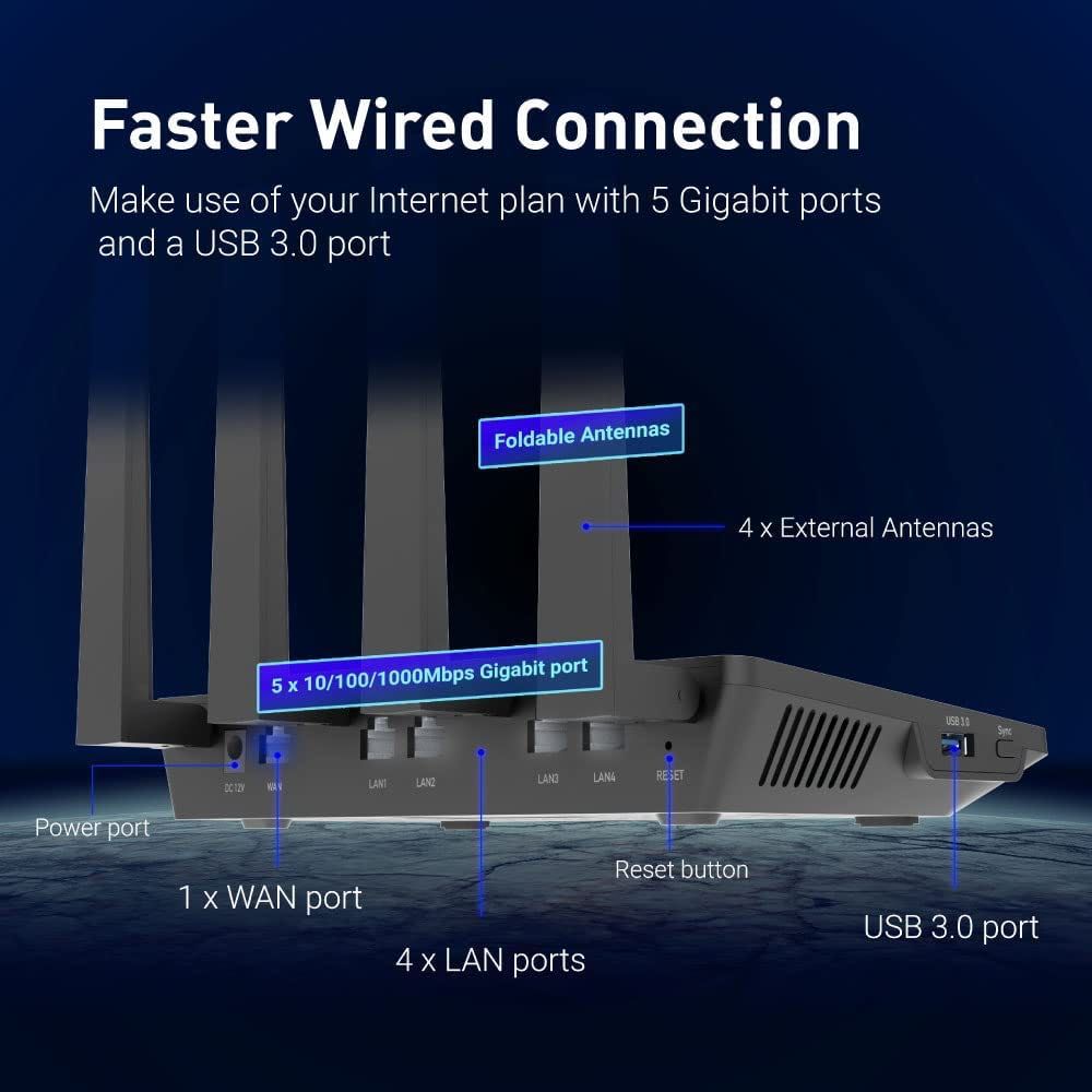 Безпечний роутер GL.iNet GL-AX1800 Flint, Wi-Fi 6, VPN, IPv6&WPA3