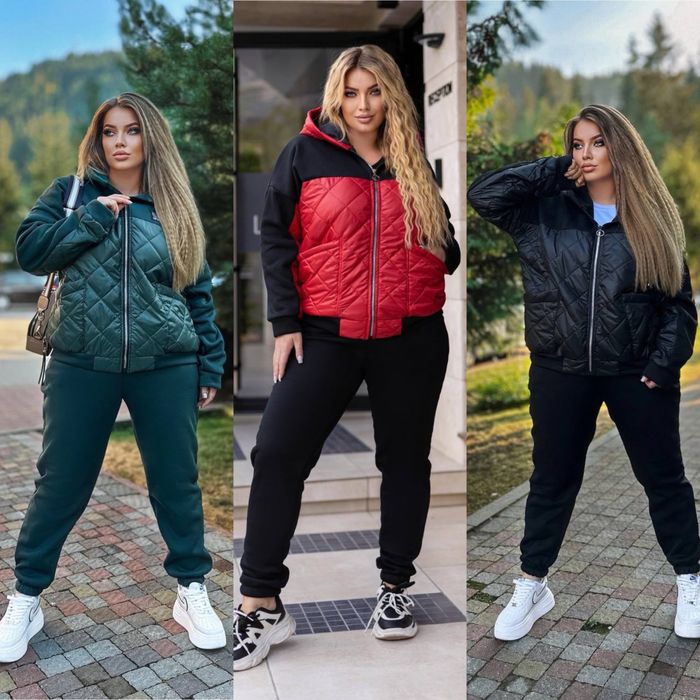 Жіночий  спортивний костюм куртка і штани на флісі 48-50 52-54 56-58