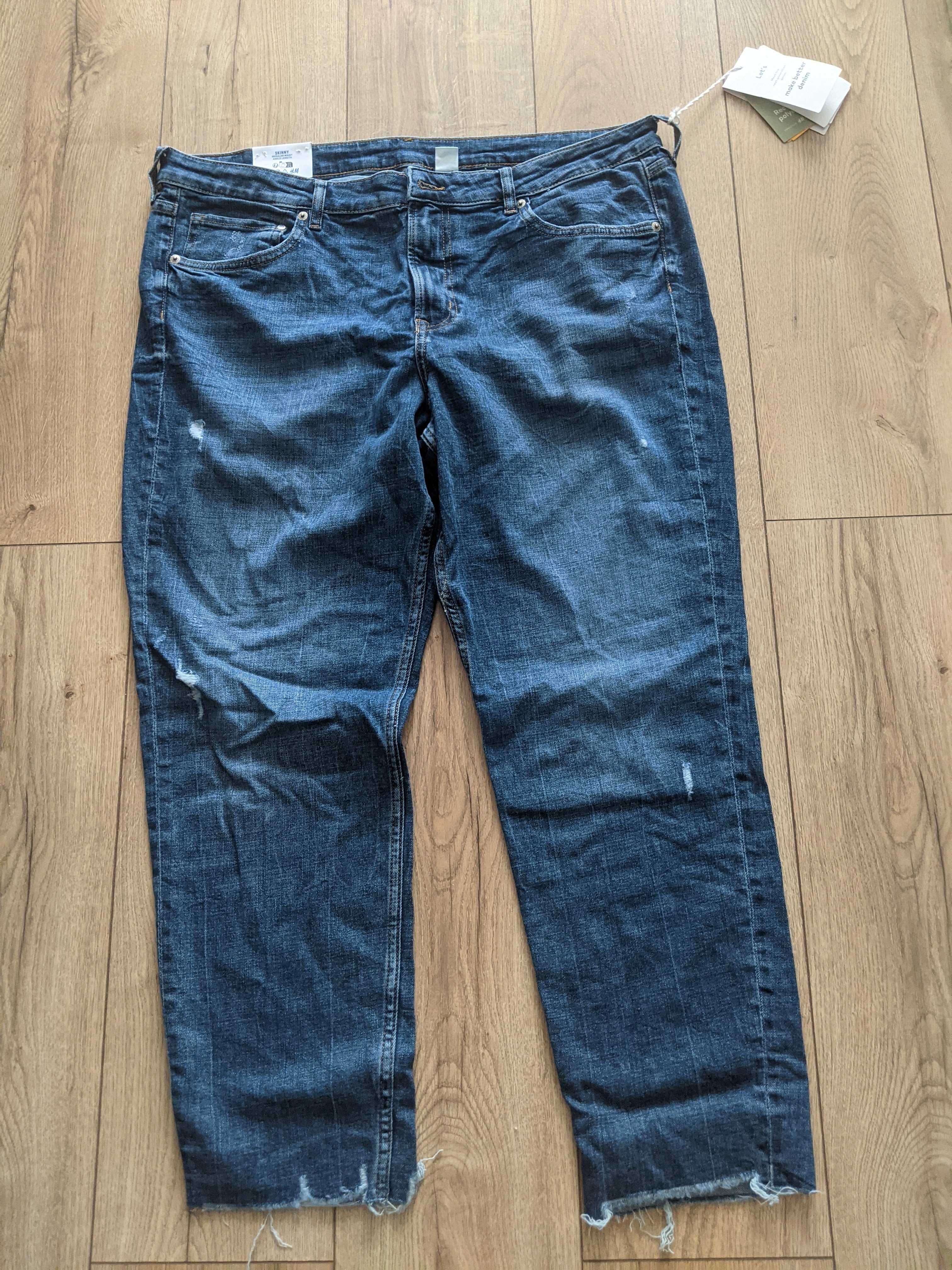 Spodnie męskie 2XL miękki elastyczny jeans skinny 48 H&M pas102