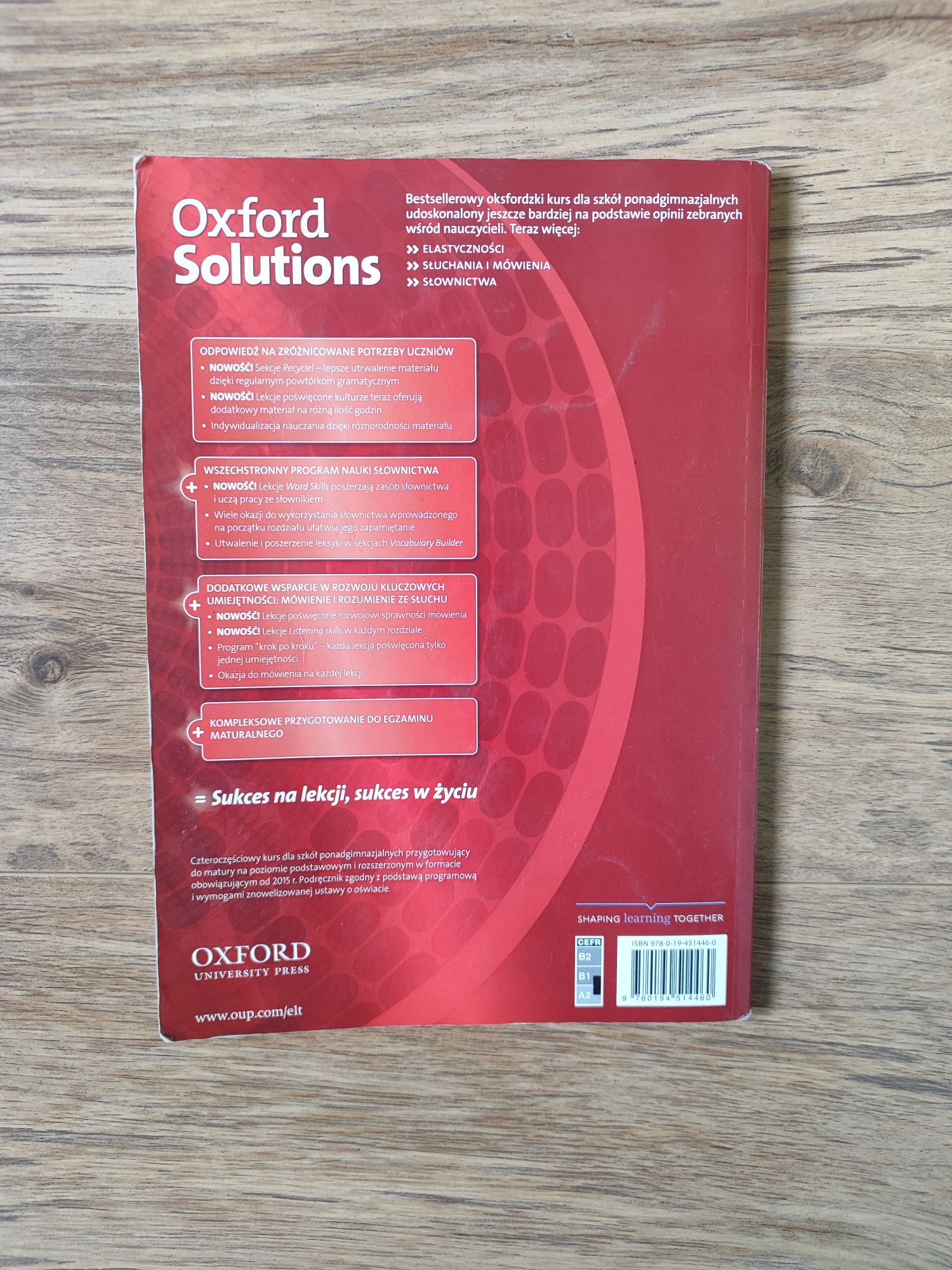 Podręcznik Oxford Solutions Pre-Intermediate Student's Books Angielski