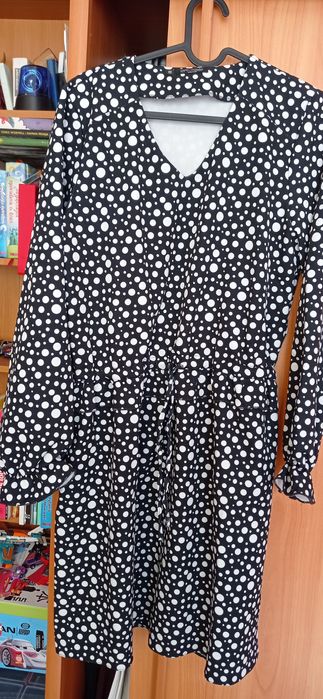 Sukienka czarna w grochy Lemoniade M