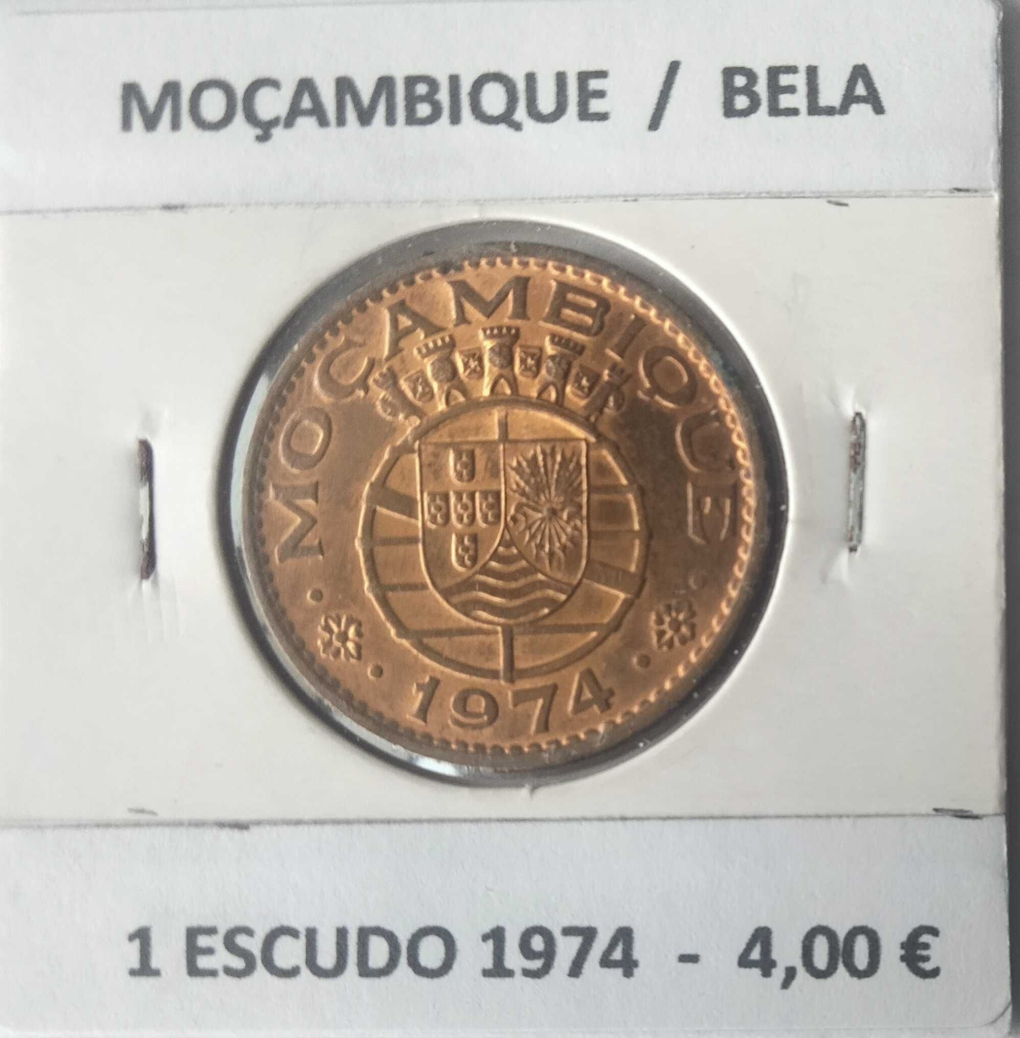 4 Moedas Portuguesas de 1 Escudo Circuladas na Ex Colónia Moçambique