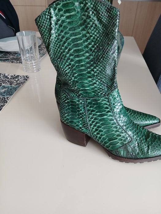 Botas texanas pele de cobra