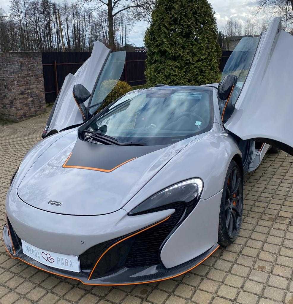 Luksusowy samochód do ślubu sportowe auta Mclaren 650s