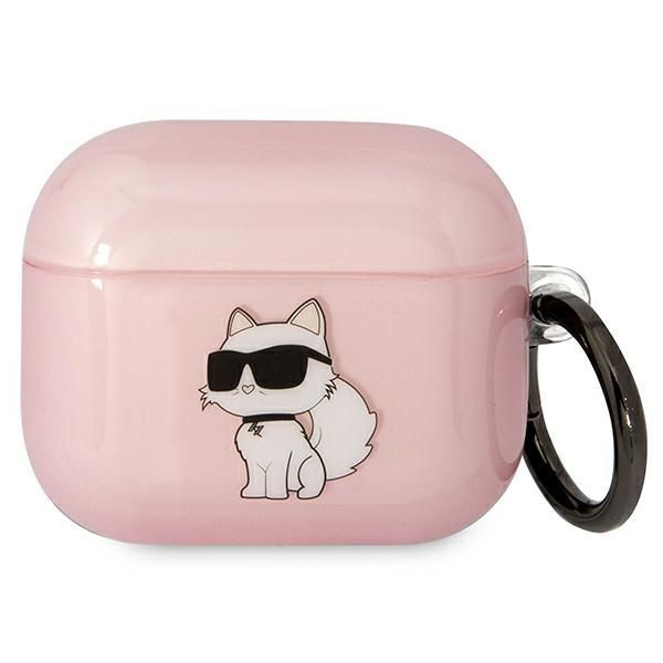 Karl Lagerfeld Etui AirPods 3 Choupette Różowy, Wzór Ikonik