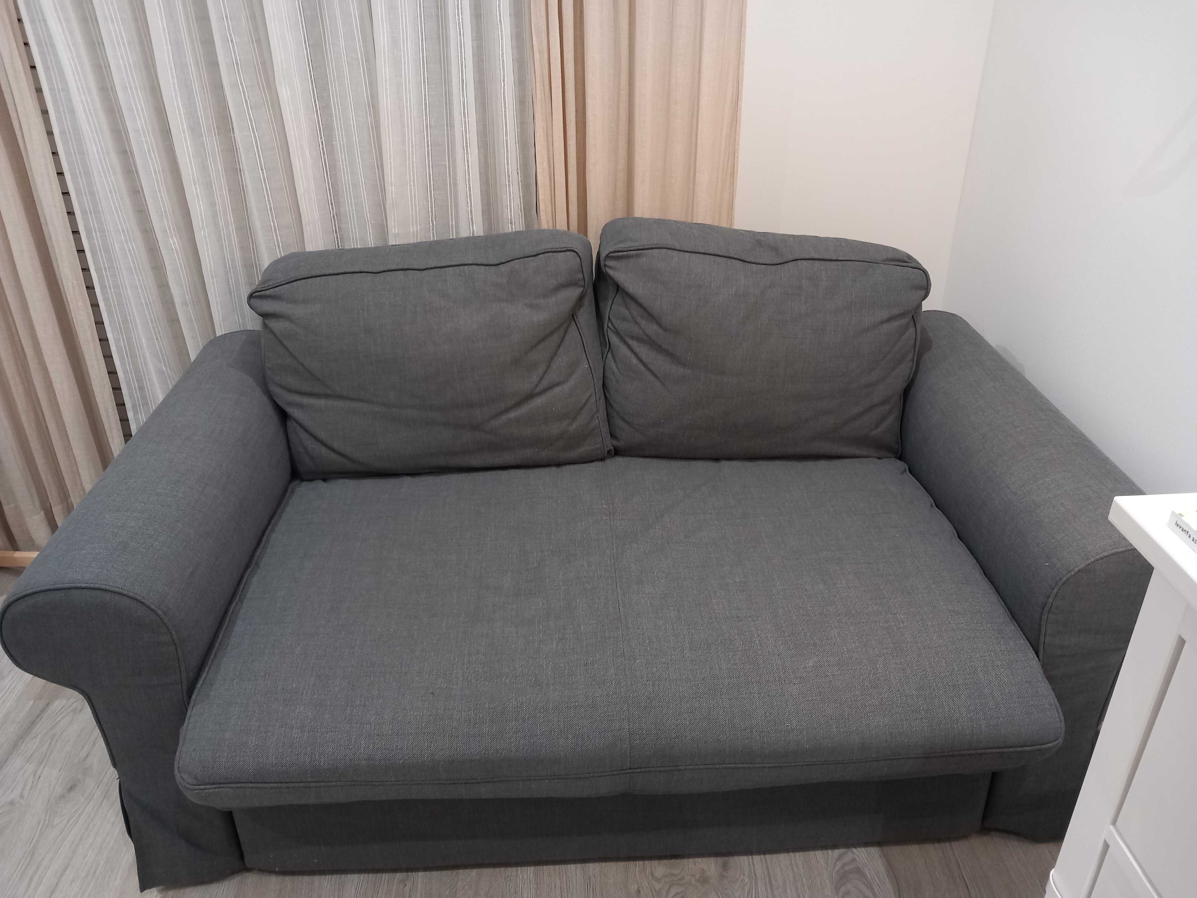 Sofá-cama cinza IKEA