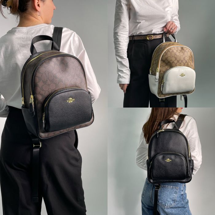 Рюкзак Coach Large Court In Signature Canvas коричневий, беж, чорний