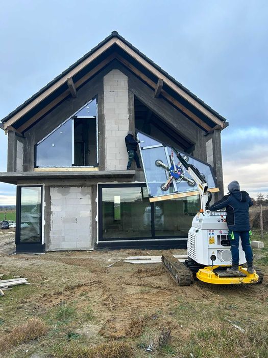 Mini żuraw dźwig pająk, manipulator do szyb/ okien i inne