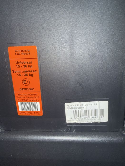 Fotelik Britax Romer Kidfix III M Fire Red 15-36kg Jak Nowy Czerwony