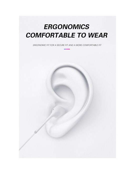 Auriculares Estéreo QA-C50 com Conexão iOS