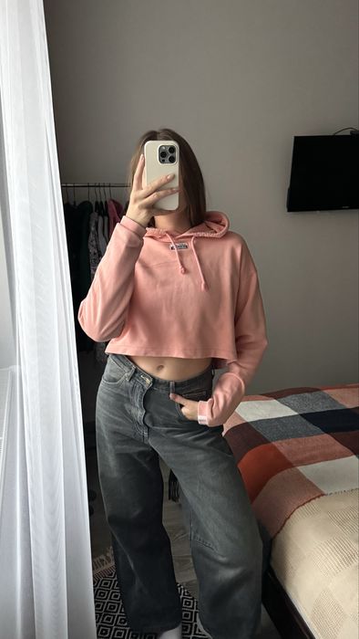 Жіноче вкорочене кроп худі Adidas