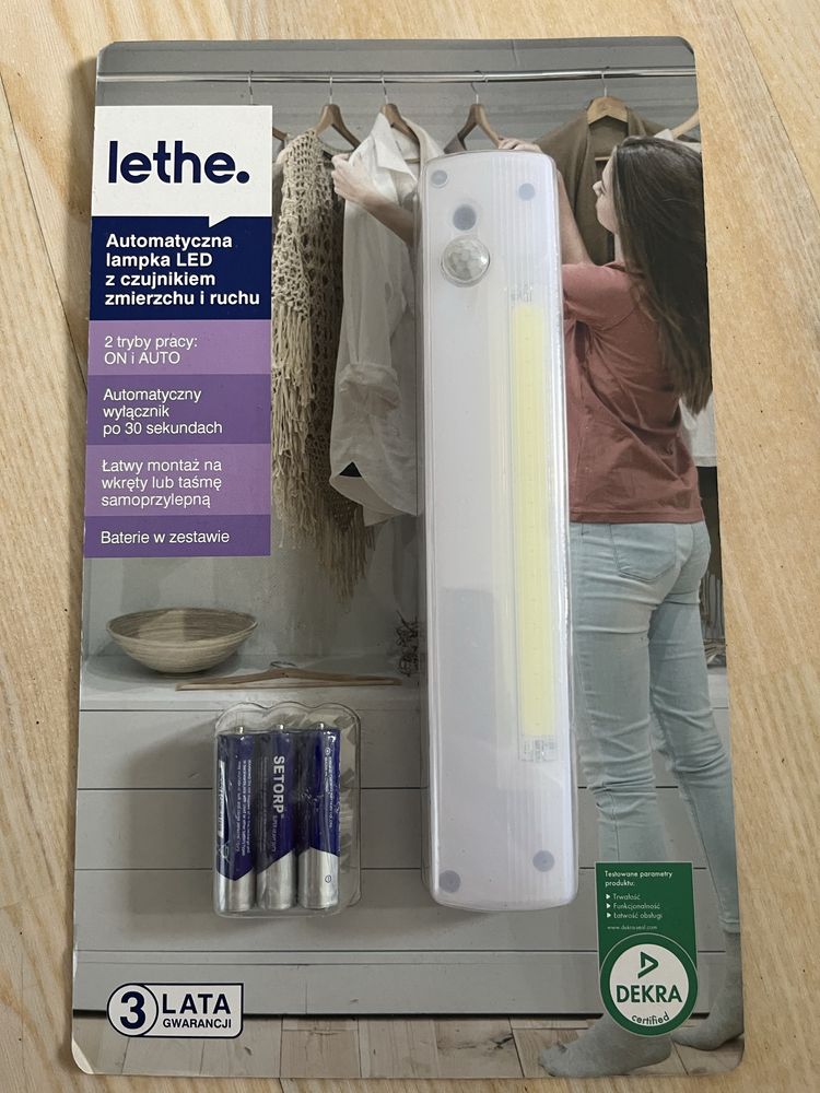 NOWA Lethe Lampka Led Oświetlenie Szafy Czujnik Ruchu Zmierzchu