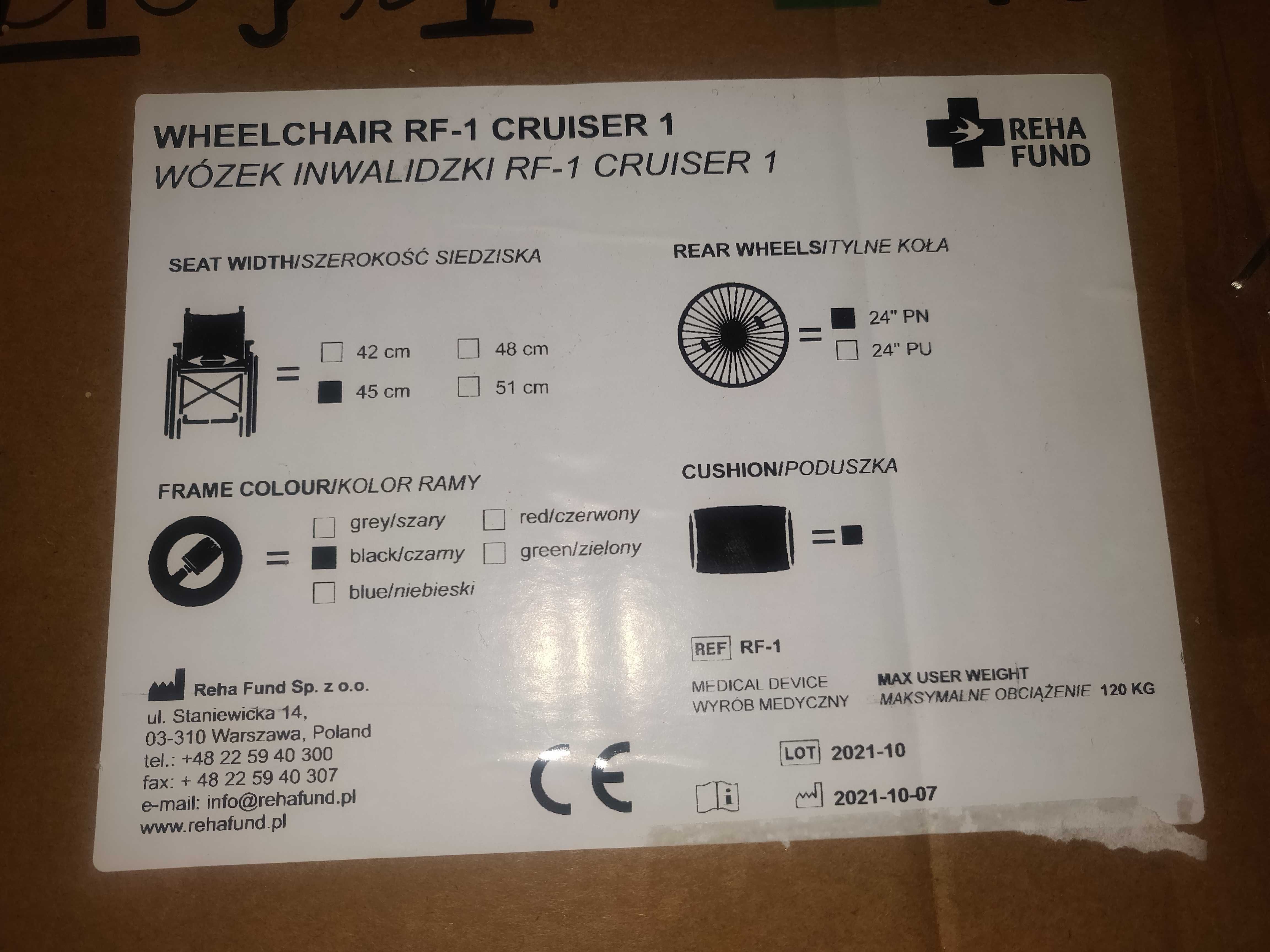 wózek inwalidzki REHA FUND