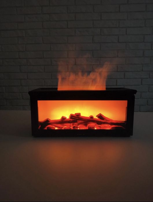 Nawilżacz powietrza kominek led dyfuzor aromaterapia zestaw pilot