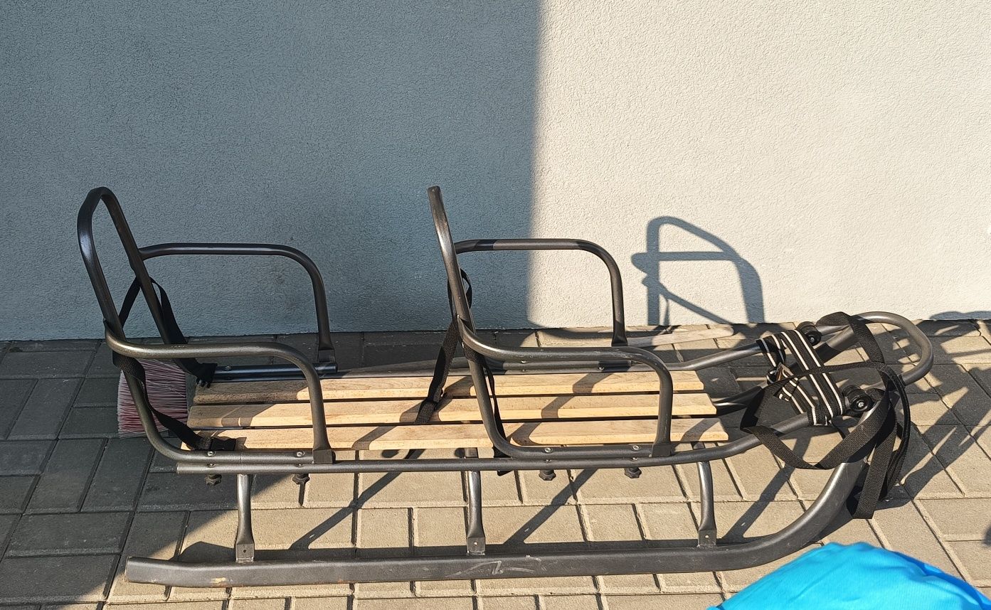Sanki podwójne stalowe z ocieplaczami
